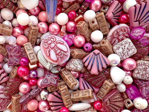 Exclusive Multicolored Czech Glass Beads Mix , Magical Kaleidoscope, Czech Glass