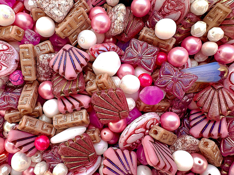 65 g Exclusive Multicolored Czech Glass Beads Mix , Magical Kaleidoscope, Czech Glass