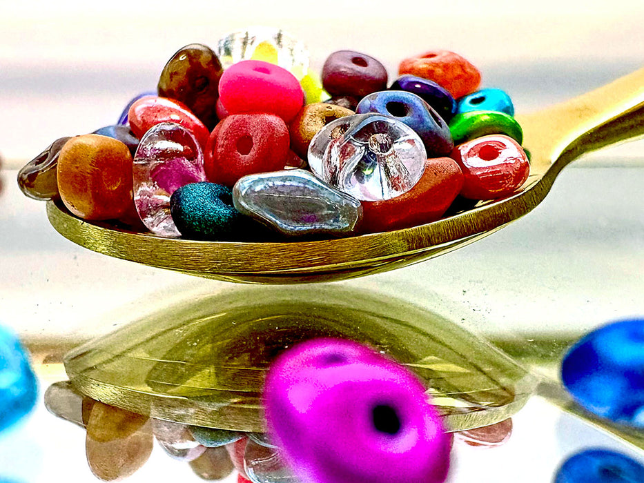 20 g 2-hole SuperDuo™ Seed Beads, 2.5x5mm, Mix, Czech Glass