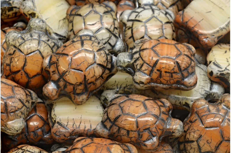 Turtle Beads 19x14 mm, R1374 43815, Czech Glass