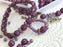 1 pc Set of Rosetta 2-hole Cabochons, Round Beads and Pendats , Pastel Bordeaux and Crystal Dark Vega Luster, Czech Glass