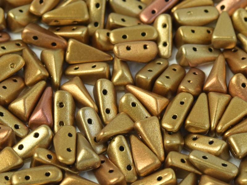 Vexolo® beads 5x8 mm, 2 Holes, Metallic Mix, Czech Glass