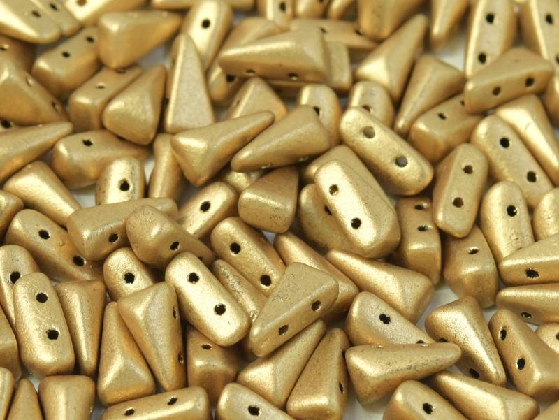 Vexolo® beads 5x8 mm, 2 Holes, Aztec Gold, Czech Glass