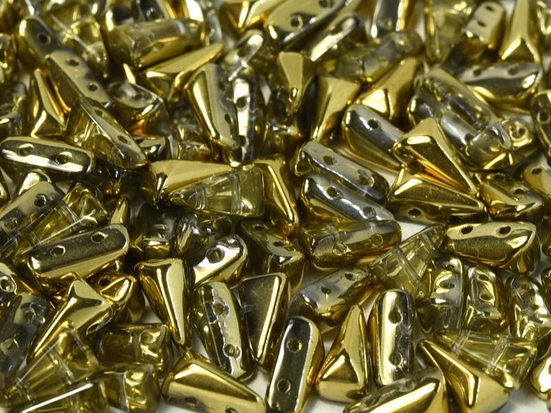 Vexolo® beads 5x8 mm, 2 Holes, Crystal Amber, Czech Glass