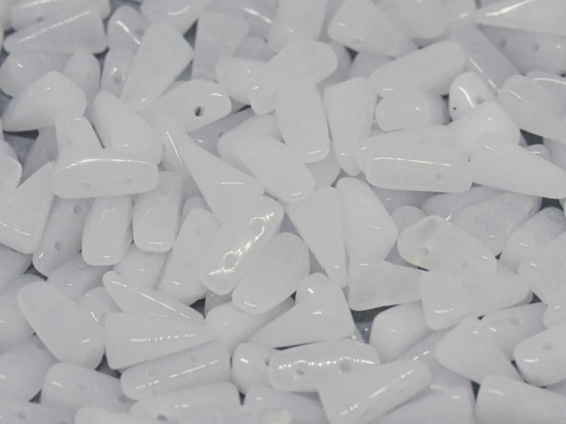 Vexolo® beads 5x8 mm, 2 Holes, Alabaster, Czech Glass