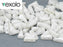 Vexolo® beads 5x8 mm, 2 Holes, Alabaster Shimmer, Czech Glass