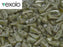 Vexolo® beads 5x8 mm, 2 Holes, Alabaster Green Luster, Czech Glass