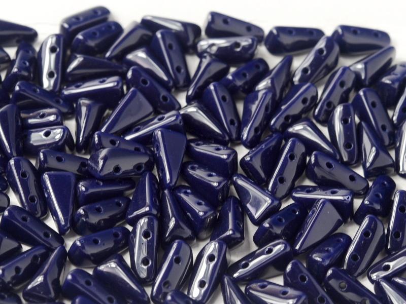 Vexolo® beads 5x8 mm, 2 Holes, Opaque Dark Blue, Czech Glass