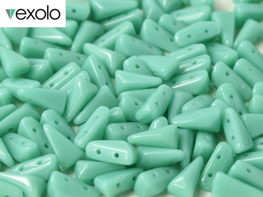 Vexolo® beads 5x8 mm, 2 Holes, Jade, Czech Glass