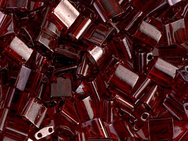 Tila™Beads 5x5 mm, 2 Holes, Garnet Gold Luster, Miyuki Japanese Beads