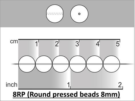 25 pcs Round Beads 8 mm, Crystal Sliperit, Czech Glass