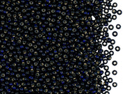 Rocailles Seed Beads 11/0, Dark Blue Silver Lined Square Hole, Czech Glass