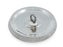 1 pc Czech Glass Button Hand Painted, Size 10 (22.5mm | 7/8''), Aluminum Silver, Czech Glass