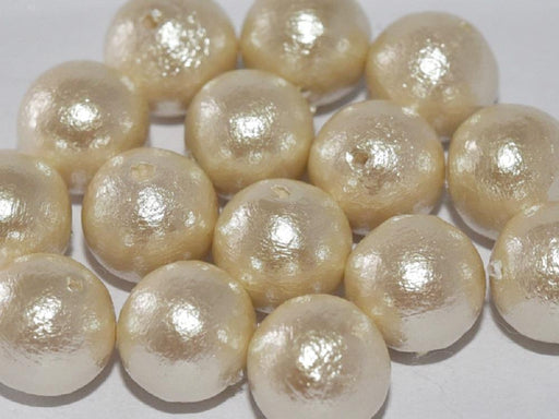 Cotton Pearls 10 mm, Off White, Miyuki Japanese Beads