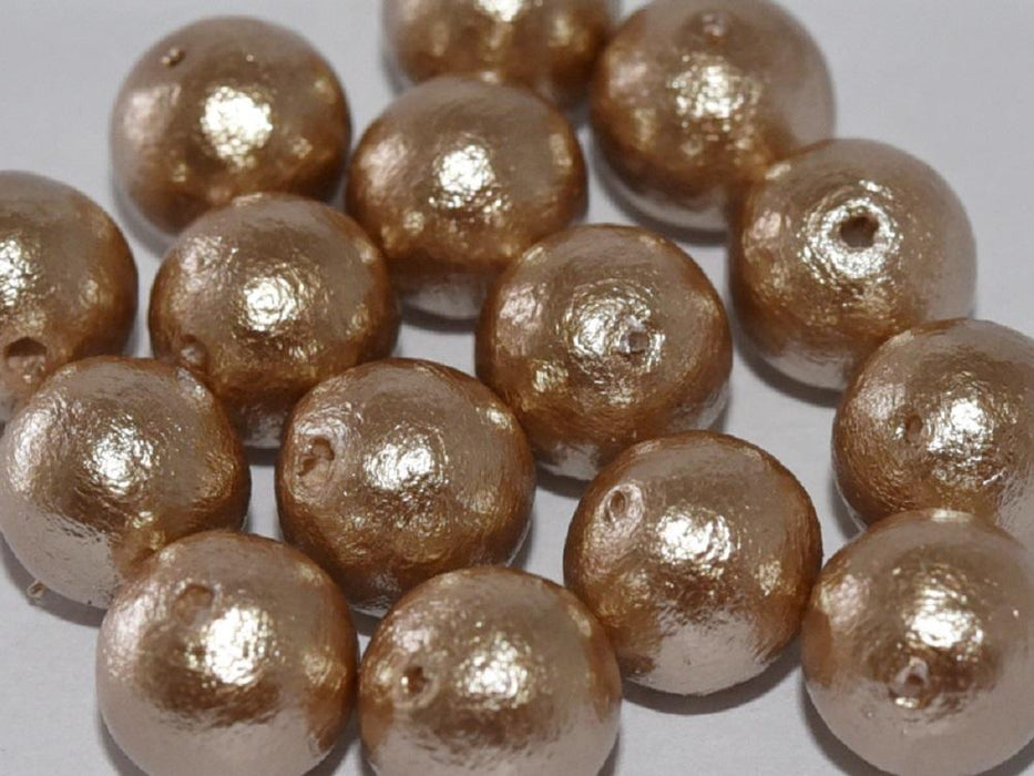 Cotton Pearls 10 mm, Beige, Miyuki Japanese Beads