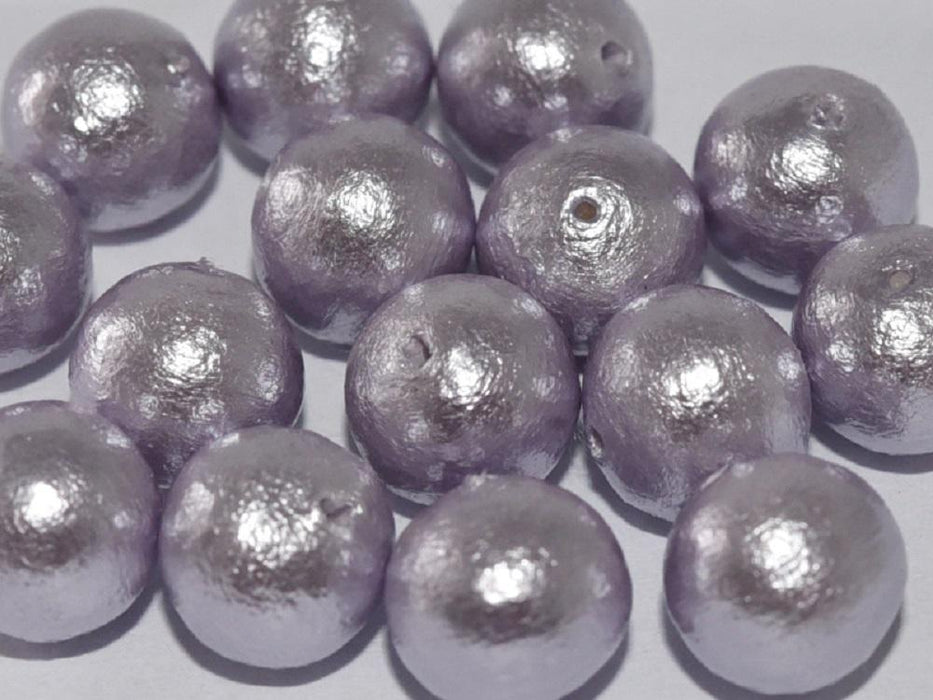 Cotton Pearls 10 mm, Lavender, Miyuki Japanese Beads