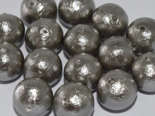 Cotton Pearls 10 mm, Gray, Miyuki Japanese Beads