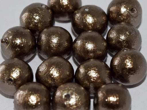 Cotton Pearls 10 mm, Bronze, Miyuki Japanese Beads