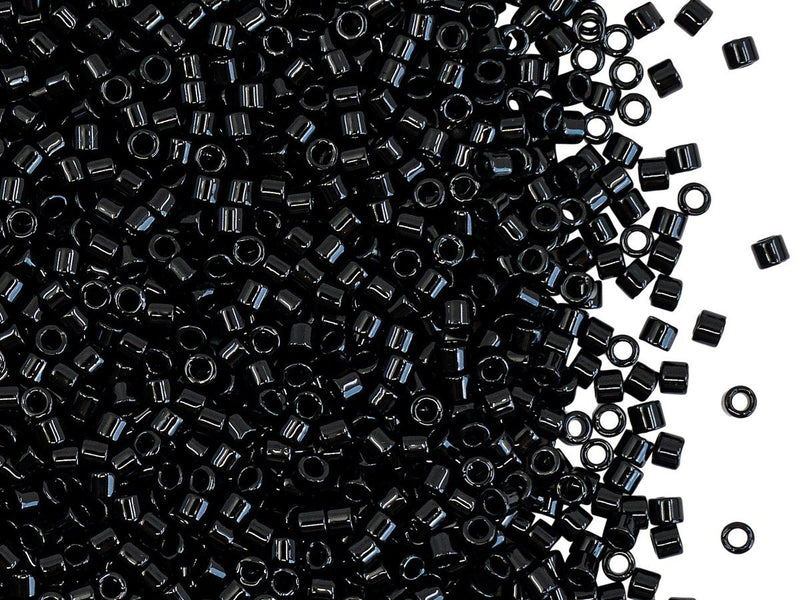 5 g 10/0 Miyuki Delica, Black, Japanese Seed Beads