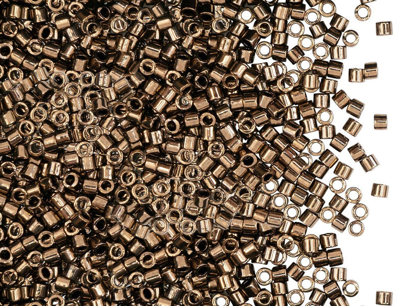 5 g 10/0 Miyuki Delica, Metallic Bronze, Japanese Seed Beads