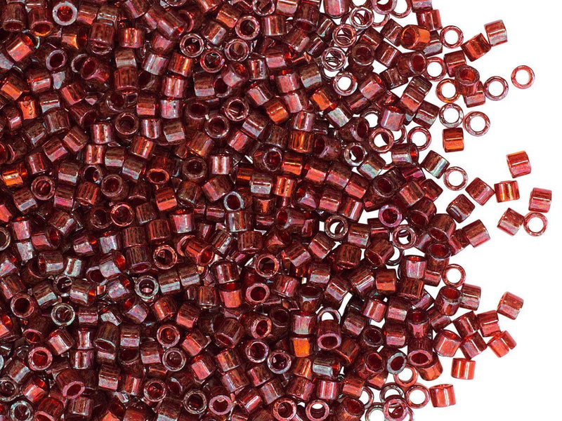 5 g 10/0 Miyuki Delica, Garnet Gold Luster, Japanese Seed Beads
