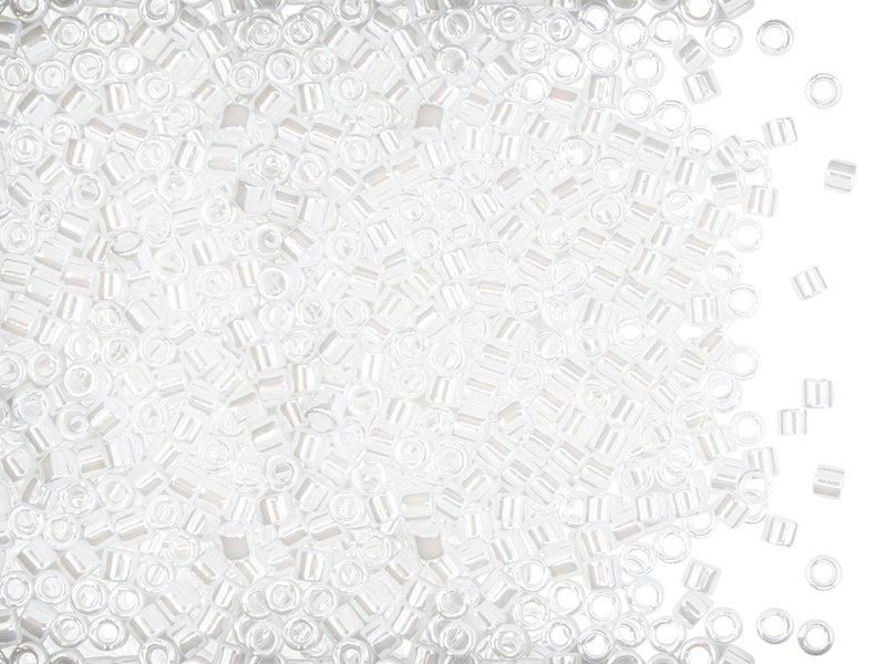 5 g 10/0 Miyuki Delica, White Pearl Ceylon, Japanese Seed Beads