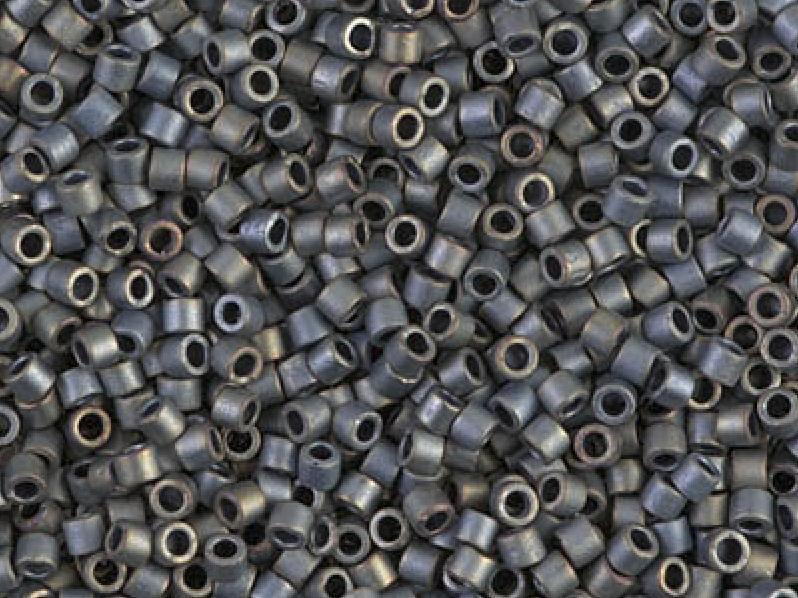 10/0 Miyuki Delica Metallic Silver Grey Matted Japanese Seed Beads
