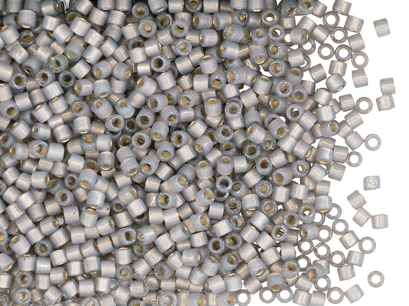 5 g 10/0 Miyuki Delica, Opal Silver Lined Dyed, Japanese Seed Beads