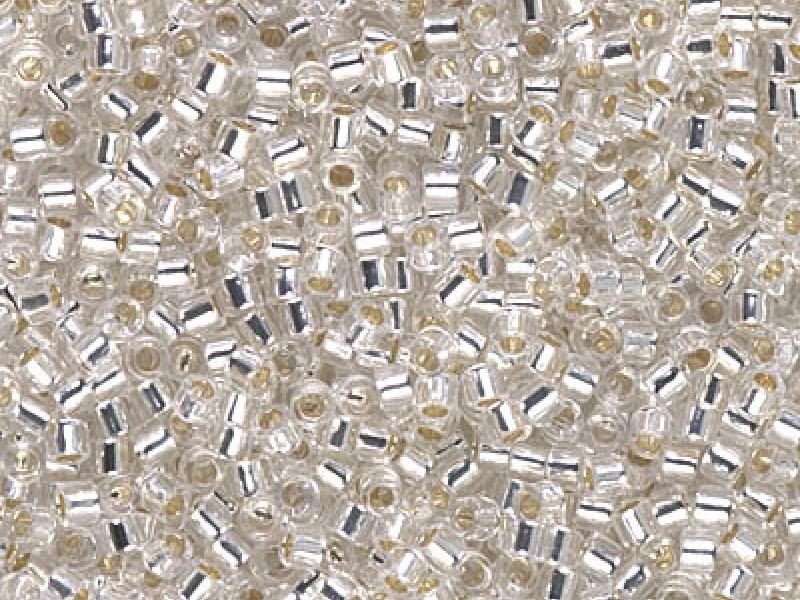 Delica Seed Beads 10/0, Crystal Silver Lined, Miyuki Japanese Beads
