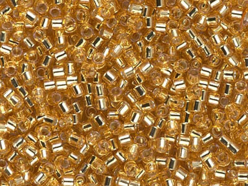 Delica Seed Beads 10/0, Gold Silver Lined, Miyuki Japanese Beads