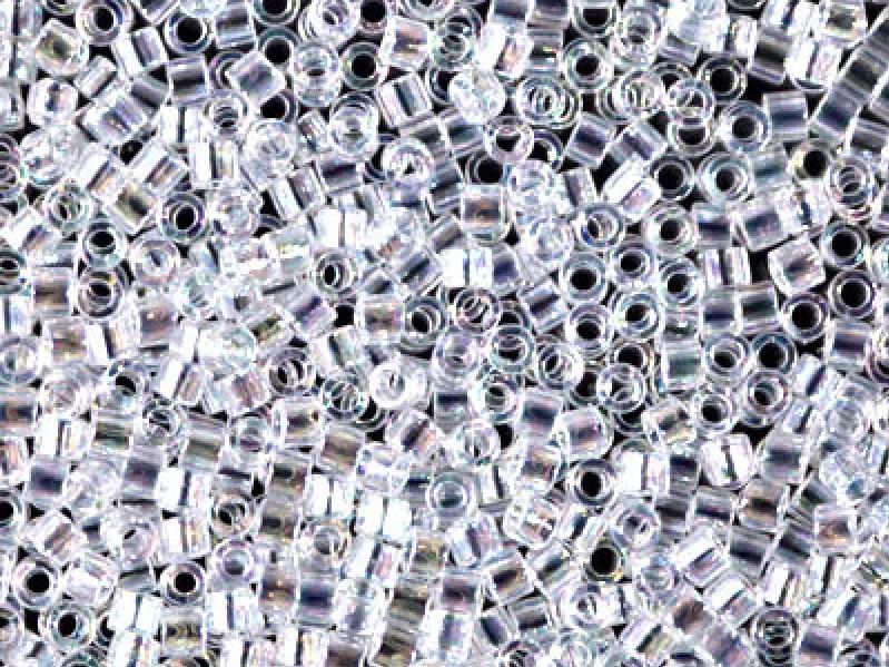 Delica Seed Beads 10/0, Crystal AB, Miyuki Japanese Beads