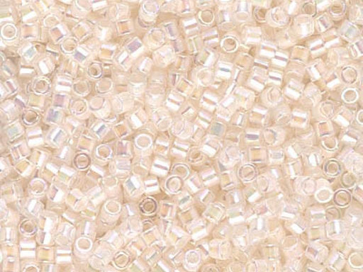 Delica Seed Beads 10/0, Off White AB, Miyuki Japanese Beads