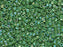 Delica Seed Beads 10/0, Opaque Green AB, Miyuki Japanese Beads
