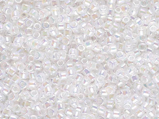 Delica Seed Beads 10/0, Opal Rainbow, Miyuki Japanese Beads