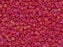 Delica Seed Beads 10/0, Opaque Red AB Matte, Miyuki Japanese Beads