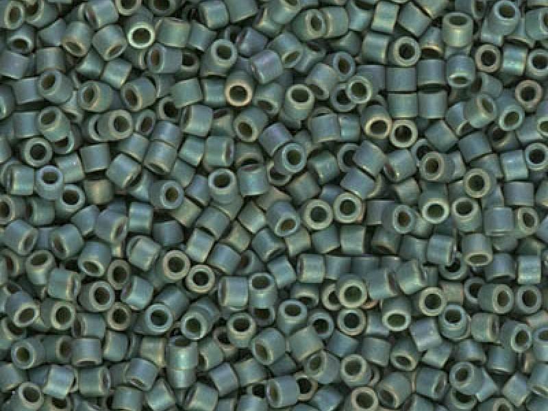 Delica Seed Beads 10/0, Matte Metallic Sage Green, Miyuki Japanese Beads