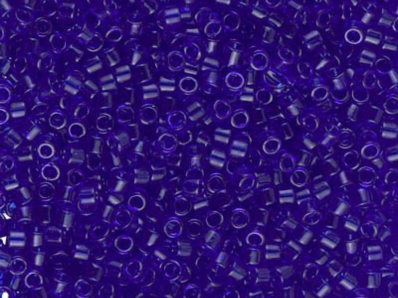 Delica Seed Beads 10/0, Transparent Sapphire, Miyuki Japanese Beads