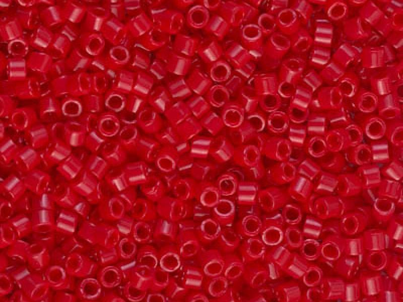 Delica Seed Beads 10/0, Opaque Dark Cranberry, Miyuki Japanese Beads