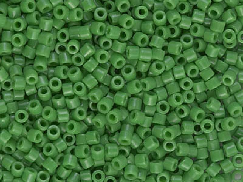 Delica Seed Beads 10/0, Opaque Pea Green, Miyuki Japanese Beads