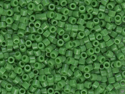 Delica Seed Beads 10/0, Opaque Pea Green, Miyuki Japanese Beads