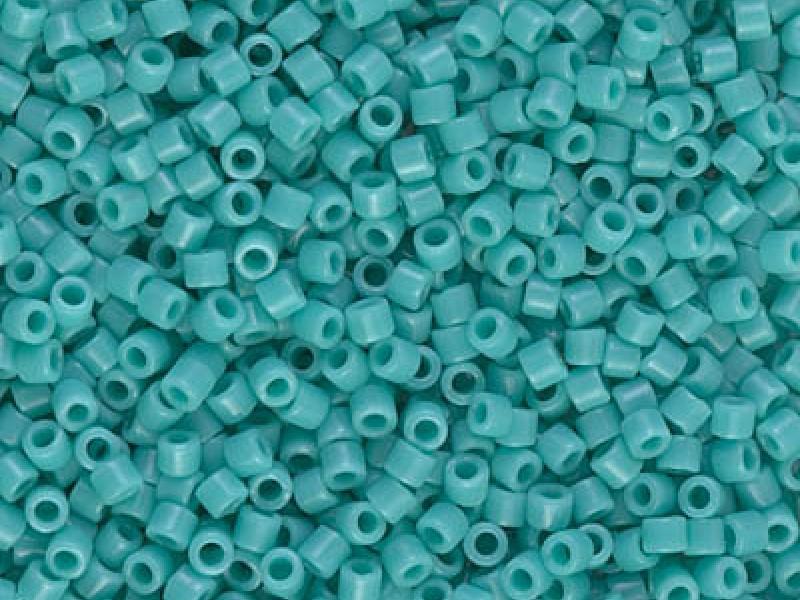 Delica Seed Beads 10/0, Opaque Turquoise Green, Miyuki Japanese Beads