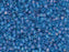 Delica Seed Beads 10/0, Transparent Blue Capri Matte AB, Miyuki Japanese Beads