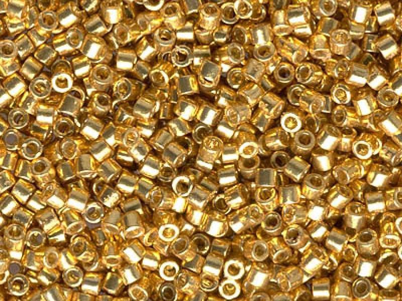 Delica Seed Beads 10/0, Duracoat Galvanized Gold, Miyuki Japanese Beads