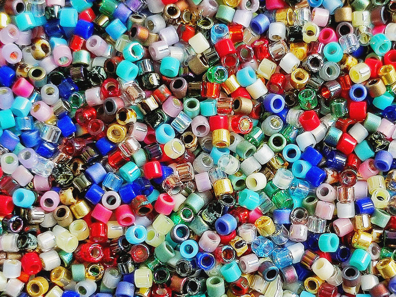 10 g Delica Seed Beads 10/0, Mix, Miyuki Japanese Beads
