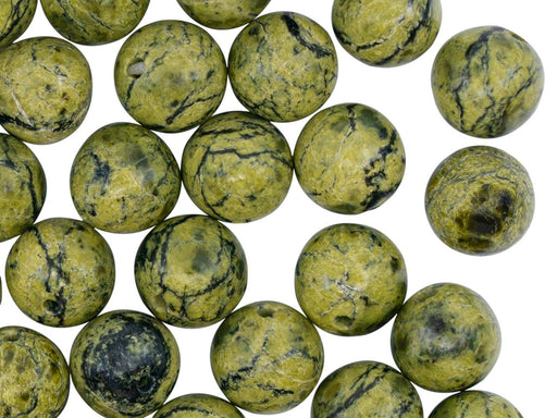 Natural Stones Round Beads 10 mm, Serpentinite, Minerals, Russia