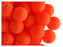 24 pcs Round NEON ESTRELA Beads, 10mm, Orange (UV Active), Czech Glass