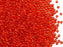 20 g 10/0 Seed Beads Preciosa Ornela, Red Orange Transparent Silver Lined, Czech Glass