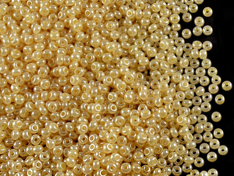 20 g 10/0 Seed Beads Preciosa Ornela, Dark Beige Opaque, Czech Glass