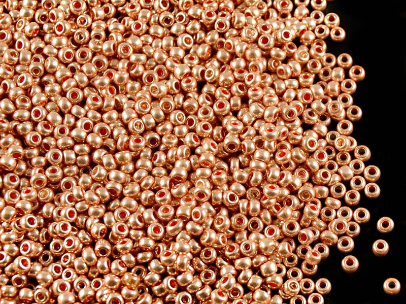 20 g 10/0 Seed Beads Preciosa Ornela, Dark Copper Metallic, Czech Glass