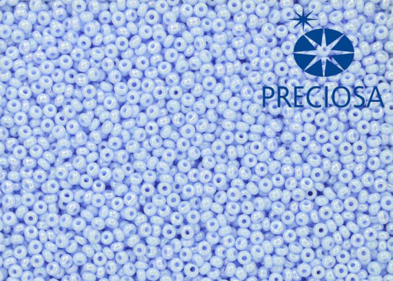 20 g 10/0 Seed Beads Preciosa Ornela, Opaque Light Cornflower, Czech Glass